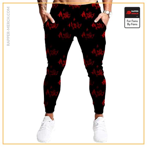 2Pac All Eyez On Me Abstract Typography Pattern Joggers RM0310