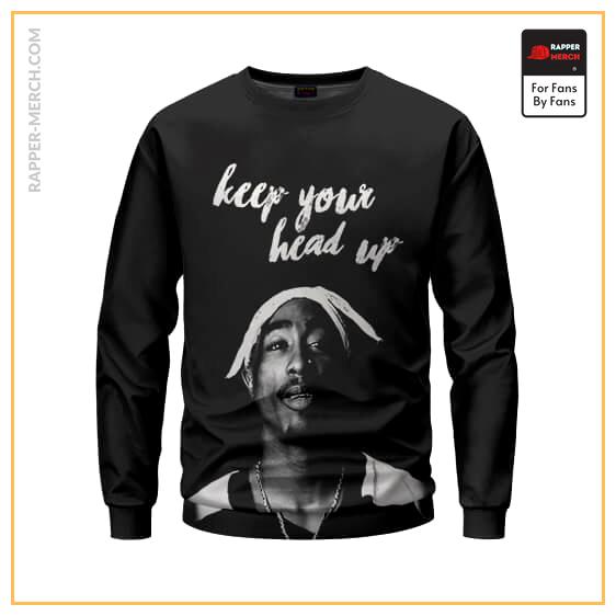 2Pac Amaru Shakur Keep Your Head Up Black Sweater RM0310