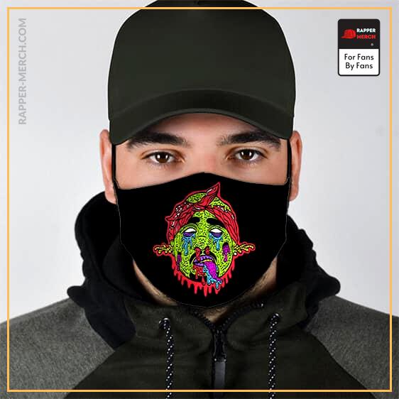2Pac Amaru Shakur Zombie Drip Art Epic Black Face Mask RM0310