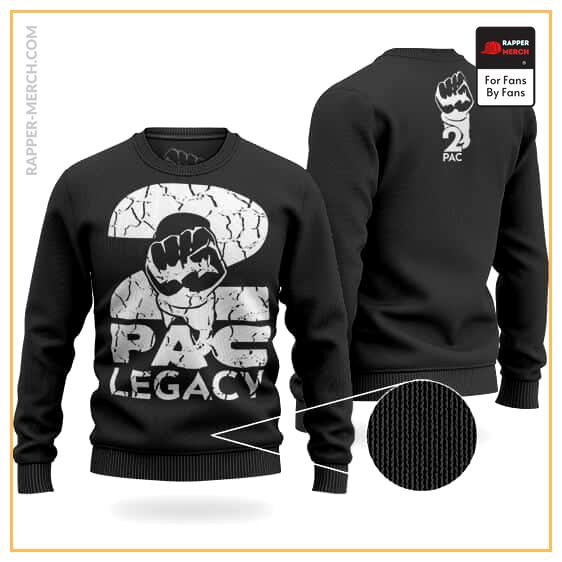 2Pac Legacy Closed Fist Artwork Stylish Wool Sweater RM0310