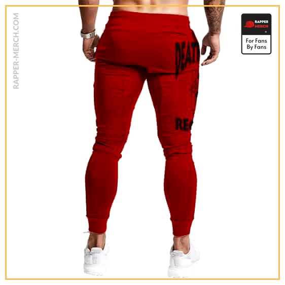 2Pac Makaveli Death Row Records Logo Red Jogger Pants RM0310
