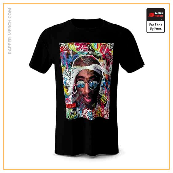 2Pac Makaveli Pop Art Graffiti T-Shirt RM0310
