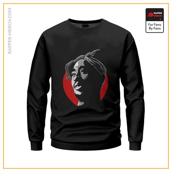 2Pac Shakur Face Silhouette Black Sweatshirt RM0310