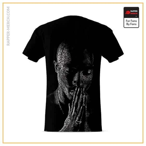 2Pac Shakur Head Abstract Typography Tees RM0310