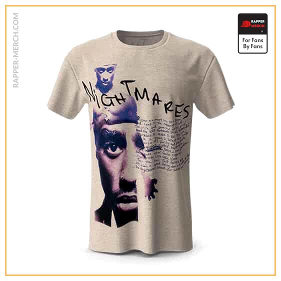 2Pac Shakur Poem Nightmares Art Dope T-Shirt: