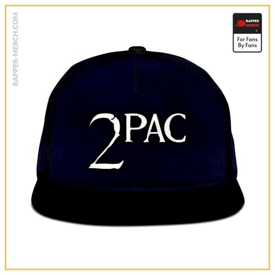 2Pac Simple Logo West Coast Gangsta Navy Blue Snapback RM0310