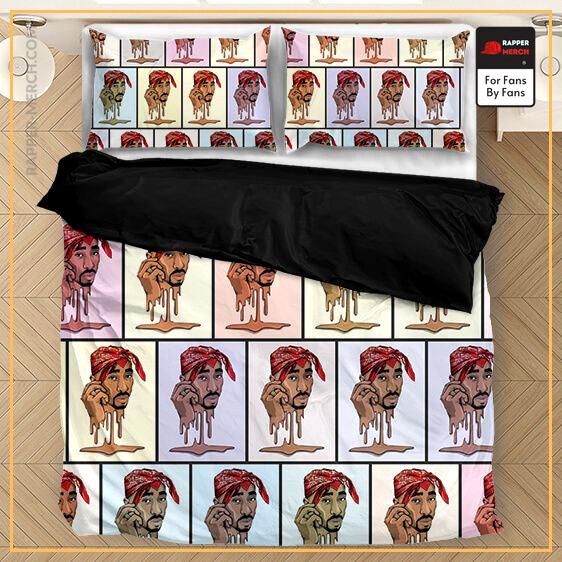 2pac Shakur Bandana Drip Art Colourful Pattern Bedding Set RM0310