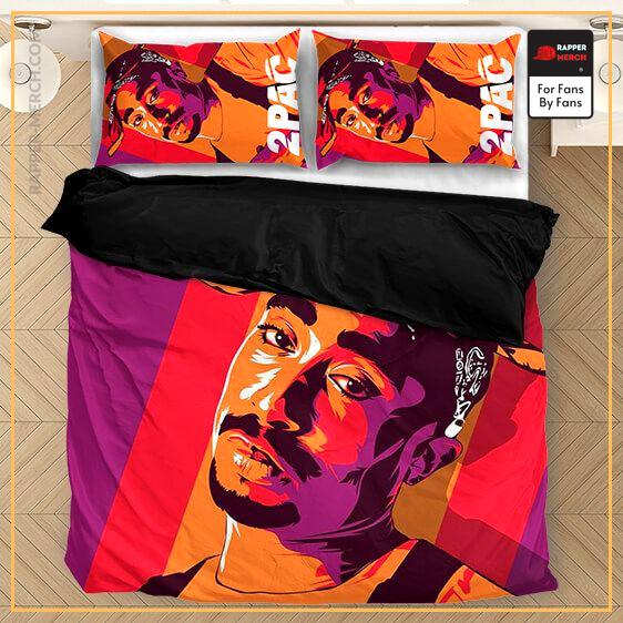 2pac Shakur Makaveli Dope Orange Design Bedding Set RM0310