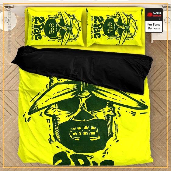 2pac Shakur Makaveli Is Alive Awesome Skull Neon Bedding Set RM0310