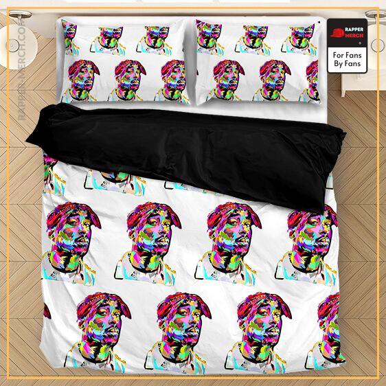 2pac Shakur Rainbow Colors Paint Effect Amazing Bedding Set RM0310
