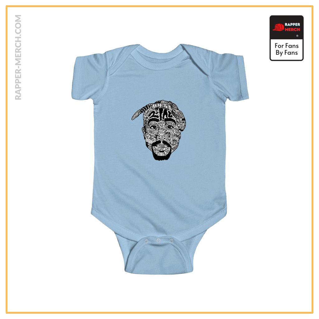 Tribute To 2pac All Eyez On Me Thug Life Face Baby Bodysuit RM0310