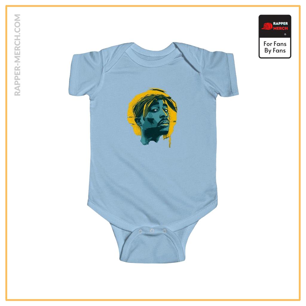 Vibrant 2Pac Makaveli Rising Sun Portrait Baby Bodysuit RM0310