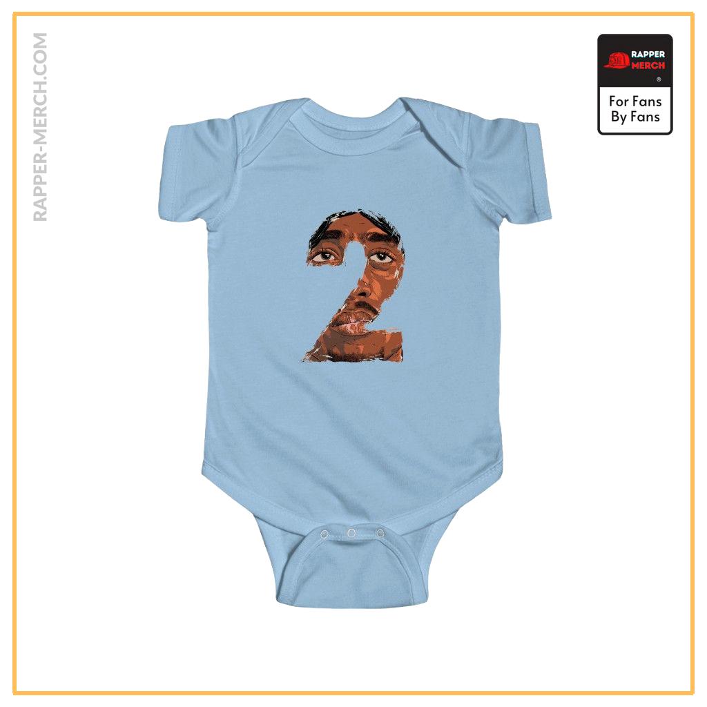 Number 2 Tupac Makaveli Symbolic Pop Art Baby Onesie RM0310