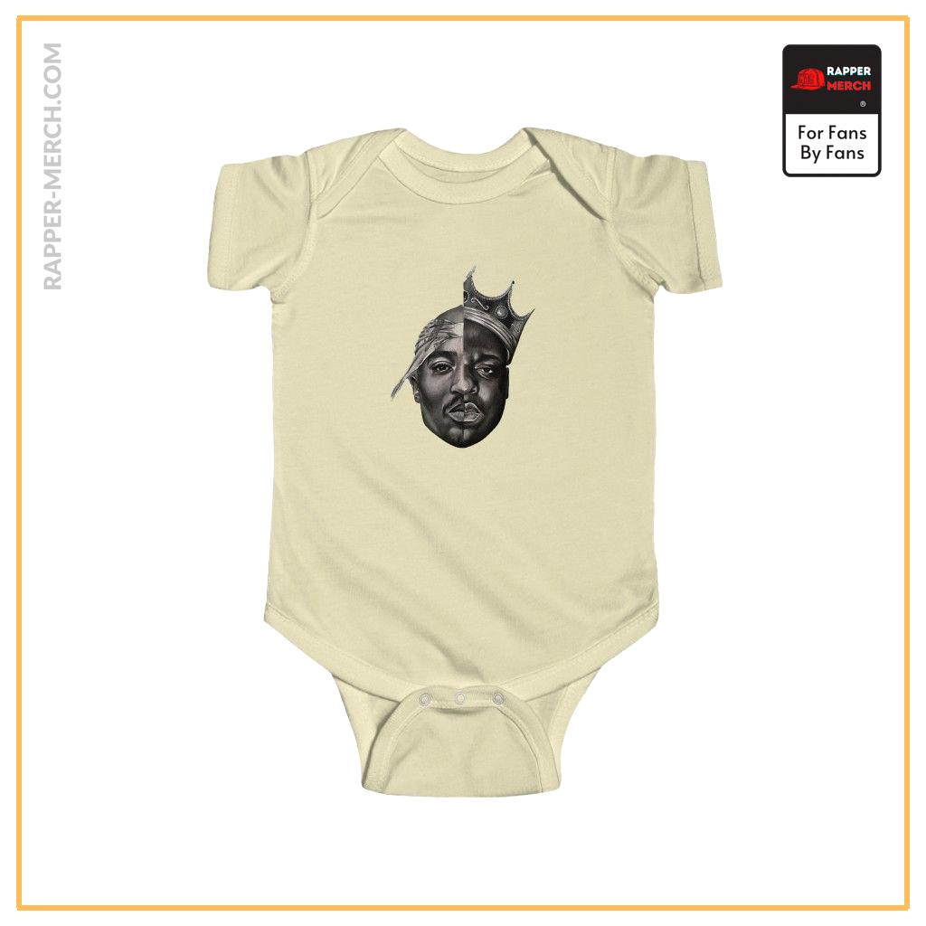 2Pac Shakur And Biggie Smalls Face-Off Monochrome Baby Onesie RM0310