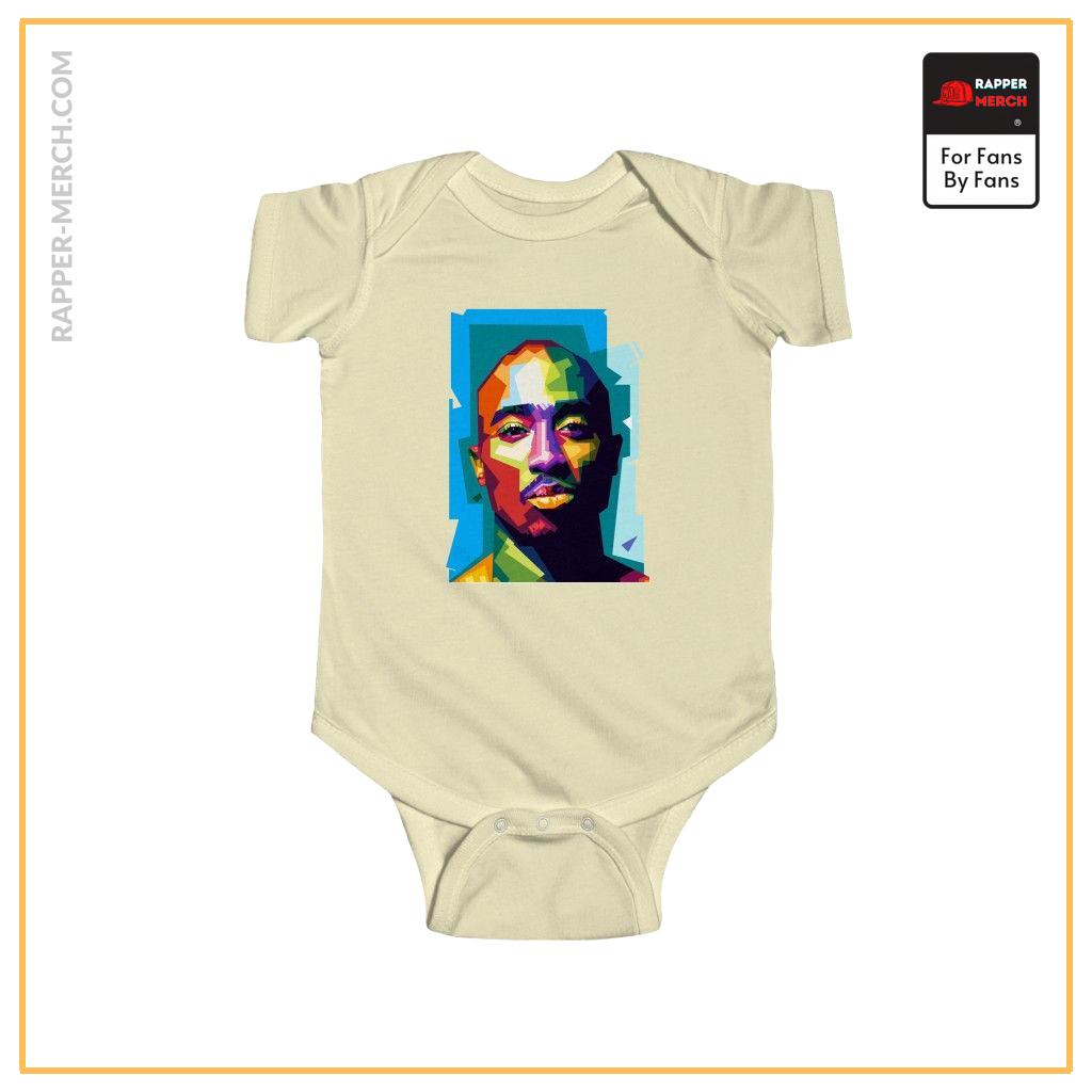 Abstract 2pac Amaru Shakur Colorful Portrait Baby Onesie RM0310