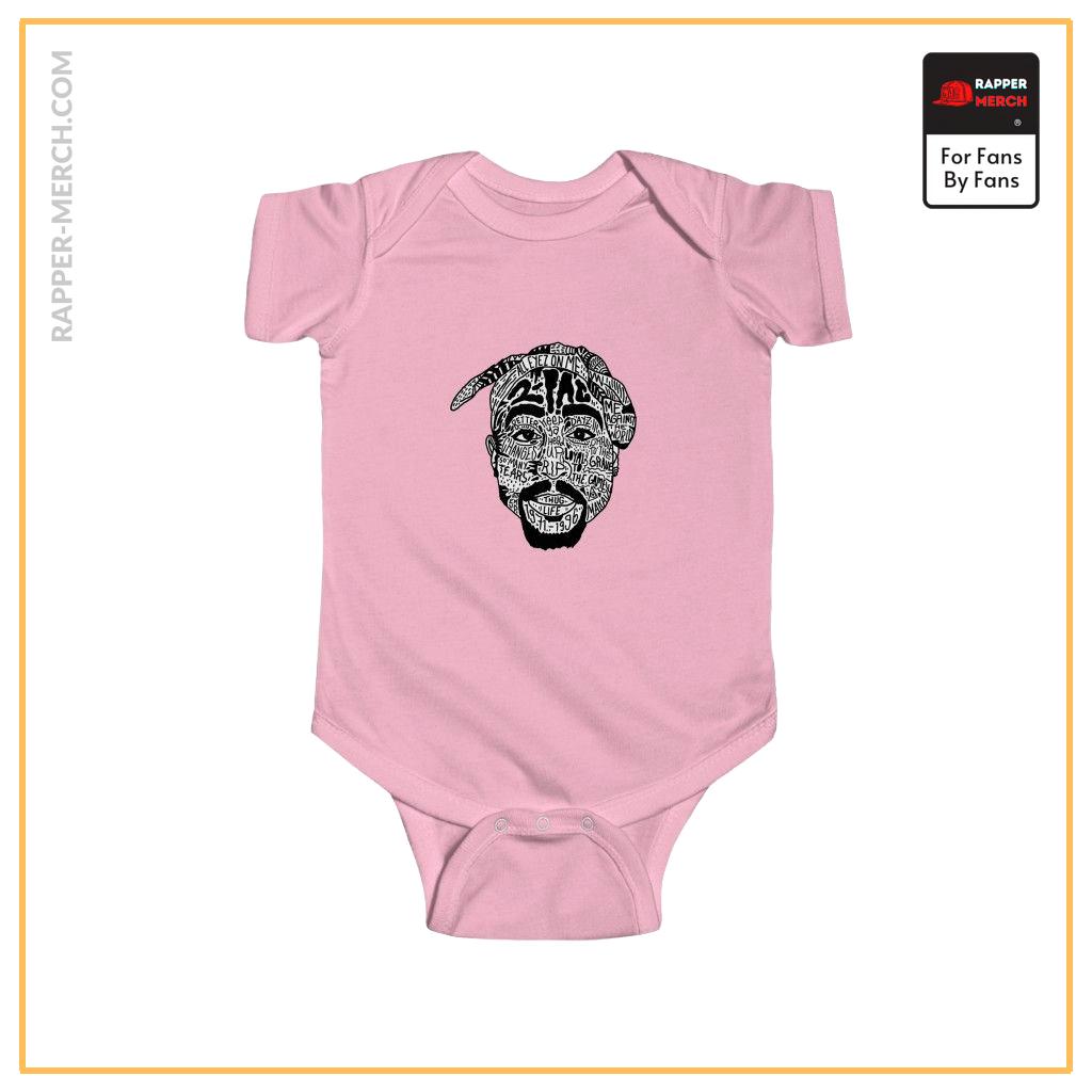 Tribute To 2pac All Eyez On Me Thug Life Face Baby Bodysuit RM0310