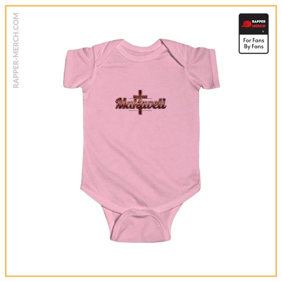 2Pac Hustlin Red Makaveli Cross Logo Baby Toddler Onesie RM0310