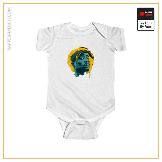 Vibrant 2Pac Makaveli Rising Sun Portrait Baby Bodysuit RM0310