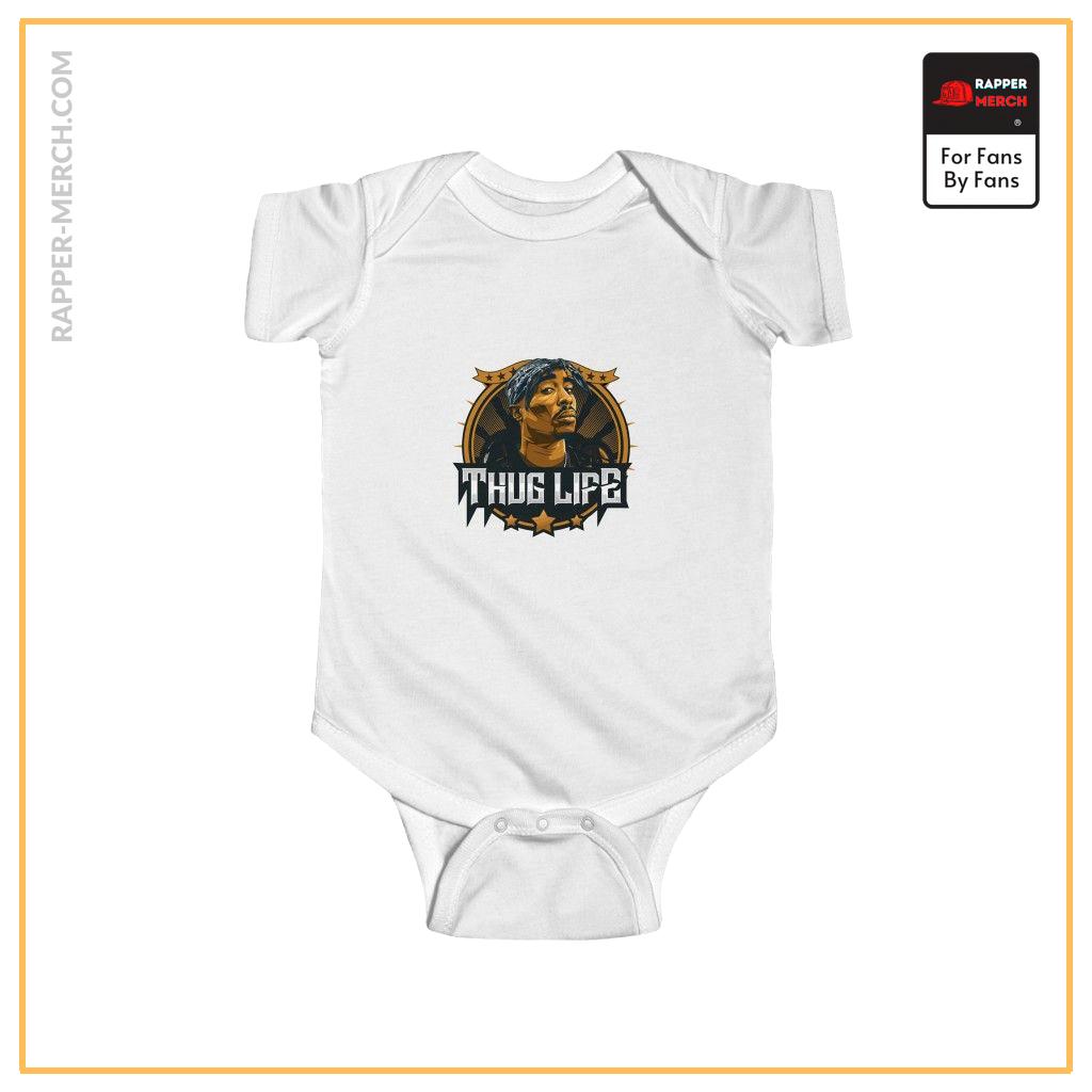 Tupac Shakur Thug Life Golden Icon Baby Toddler Bodysuit RM0310