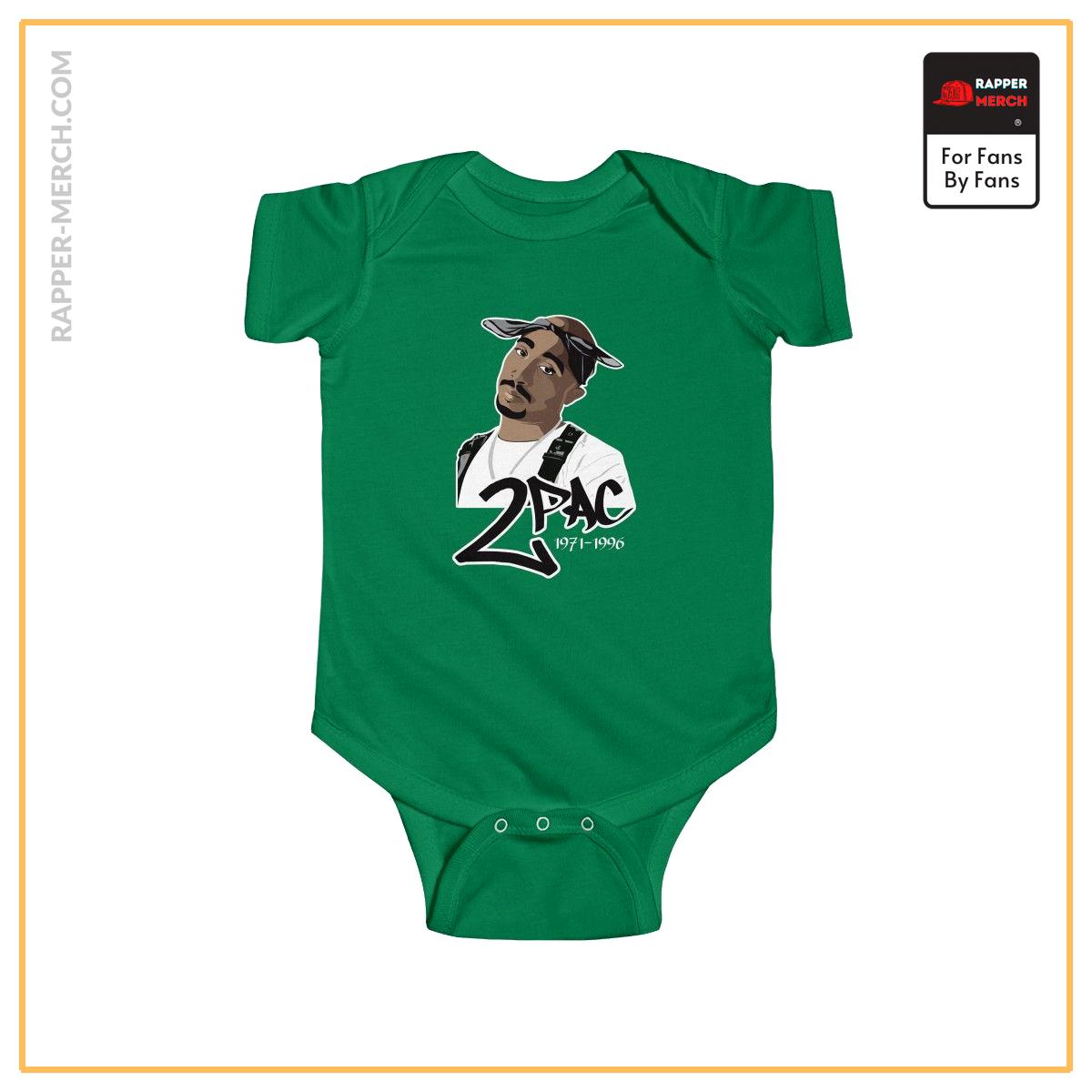Rapper 2Pac Makaveli Black Bandana Art Baby Toddler Onesie RM0310