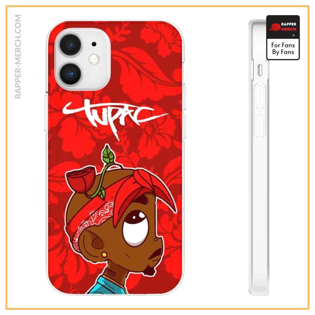 Tupac Shakur Makaveli Red Rose Art Awesome iPhone 12 Case RM0310