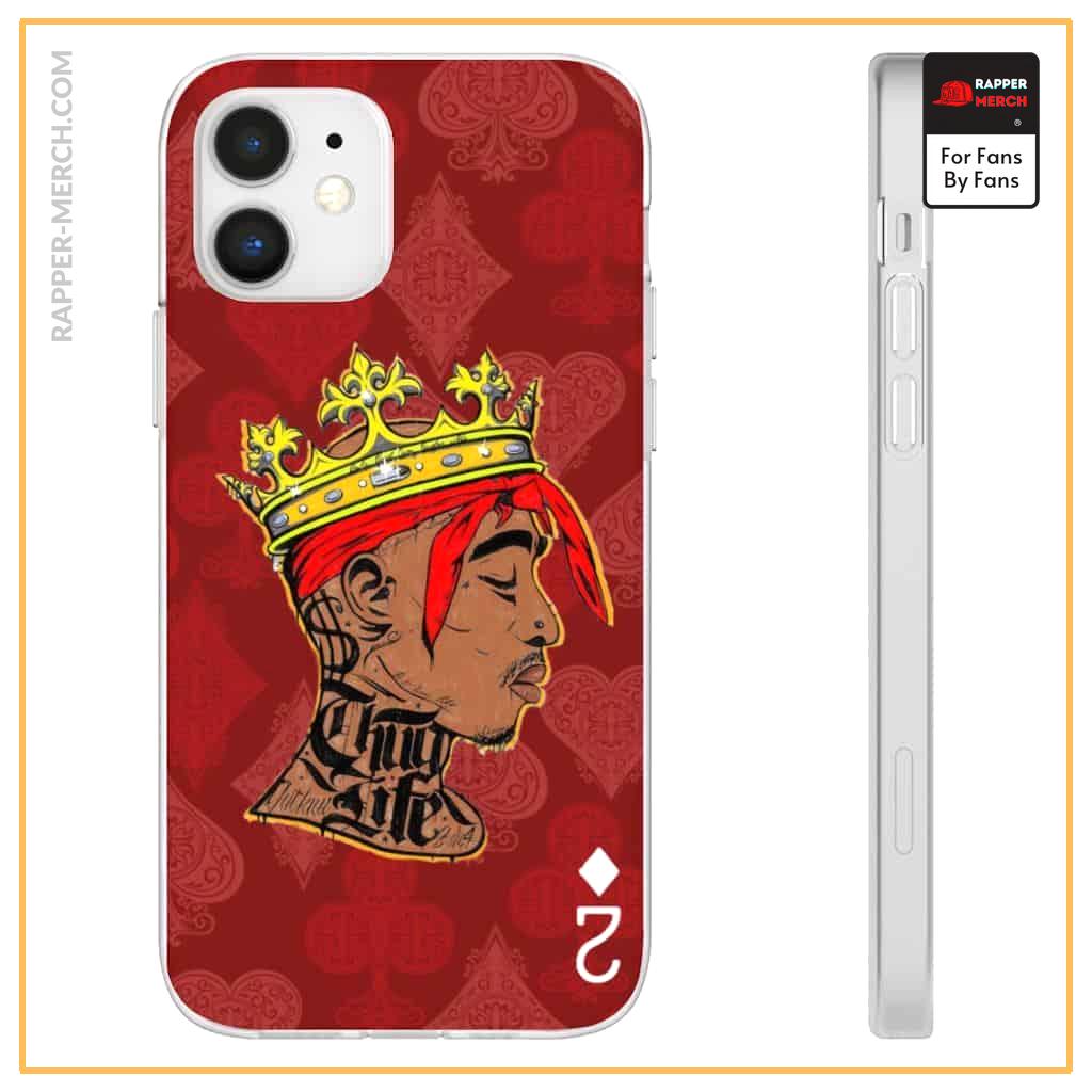 Tupac Makaveli Wearing Crown Cool Diamond Card iPhone 12 Case RM0310