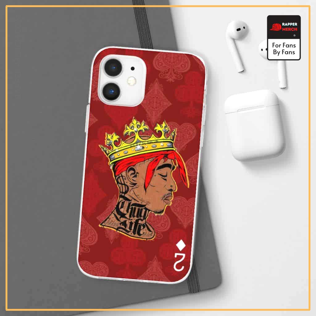 Tupac Makaveli Wearing Crown Cool Diamond Card iPhone 12 Case RM0310