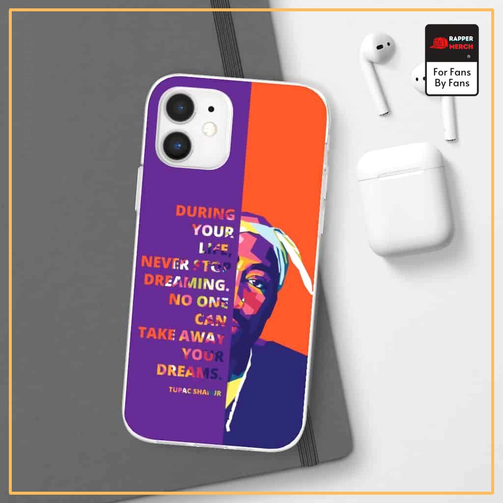 Tupac Amaru Shakur Motivational Quote Colorful iPhone 12 Case RM0310