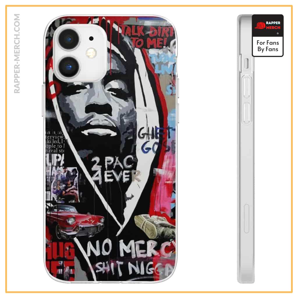 Badass Ghetto Tupac Amaru Shakur Collage Art iPhone 12 Case RM0310