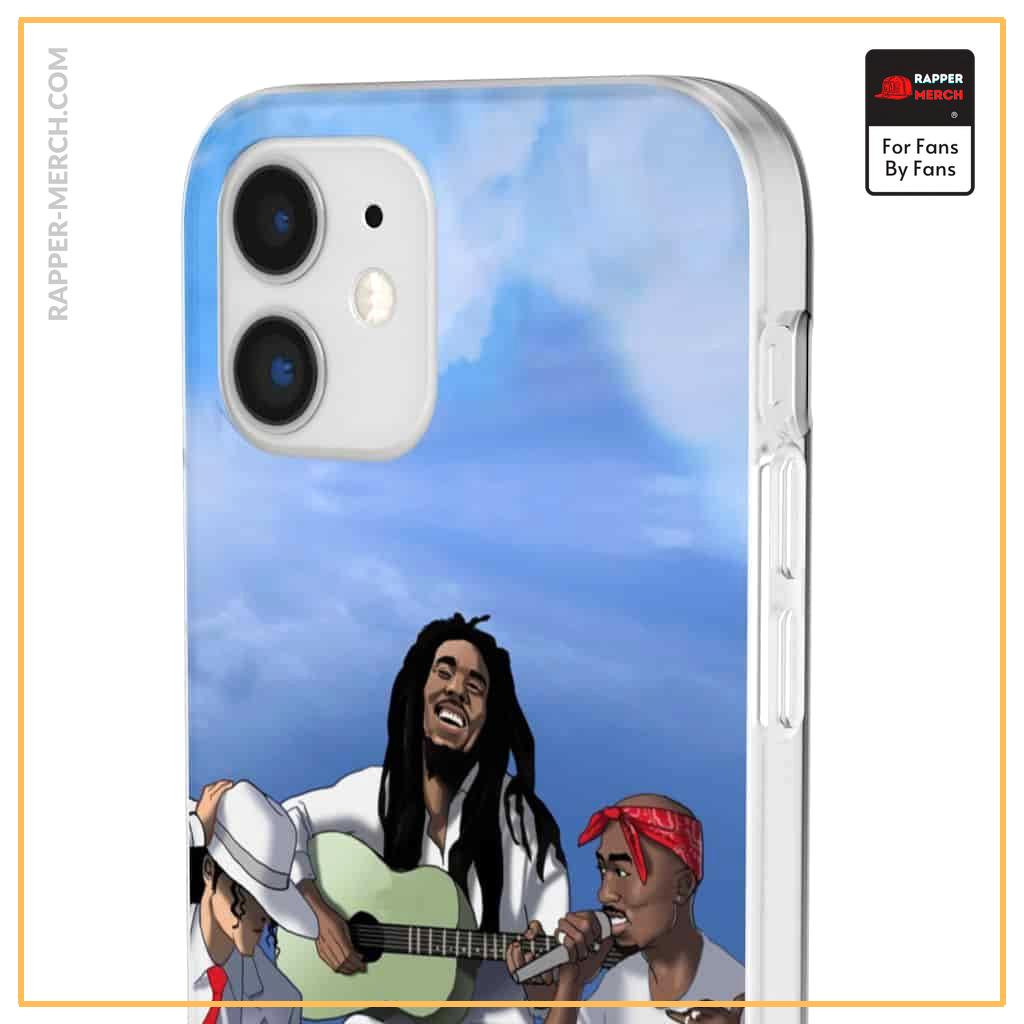 Tupac Shakur MJ & Bob Marley Jamming On Heaven iPhone 12 Case RM0310
