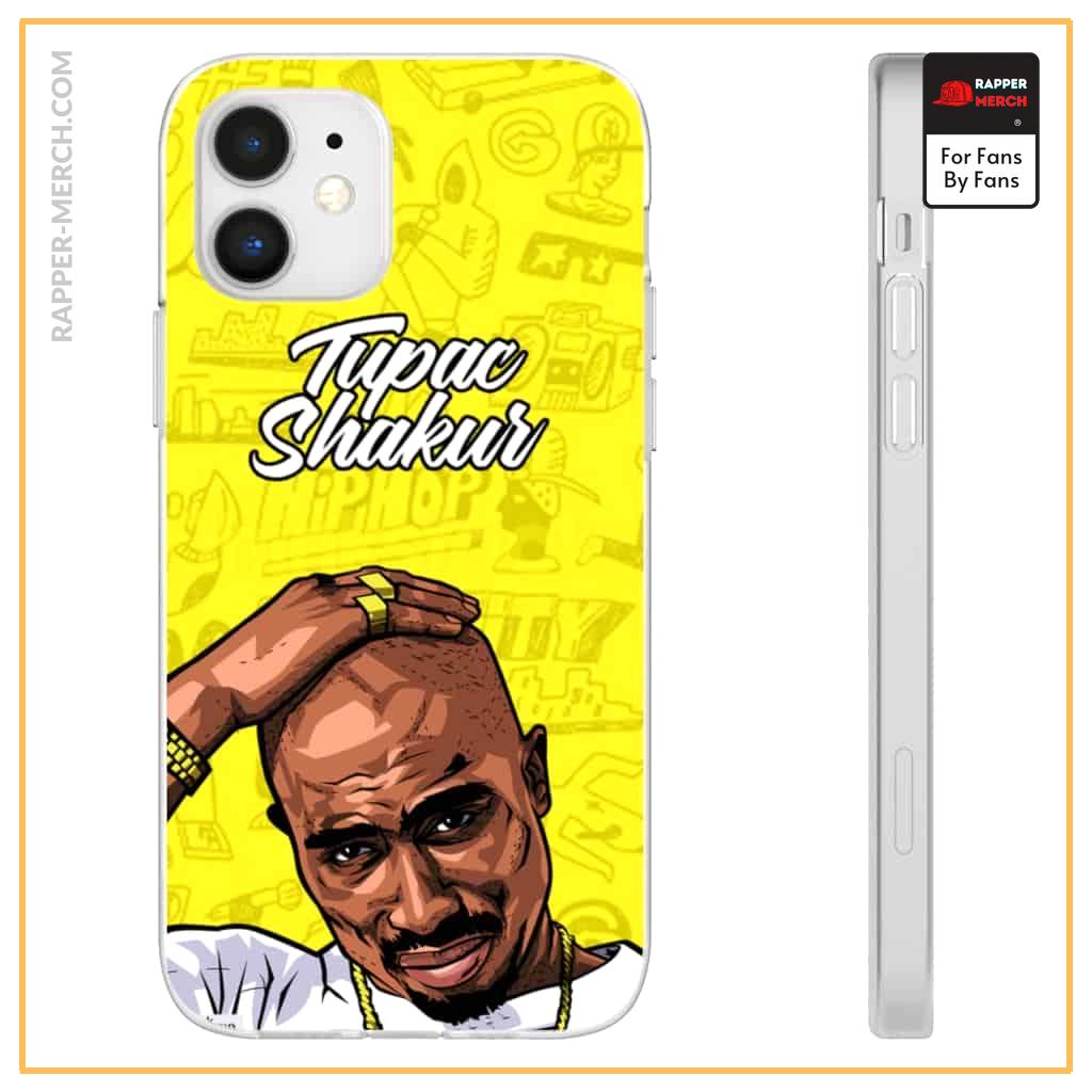 American Rapper Tupac Amaru Shakur Art Yellow iPhone 12 Case RM0310