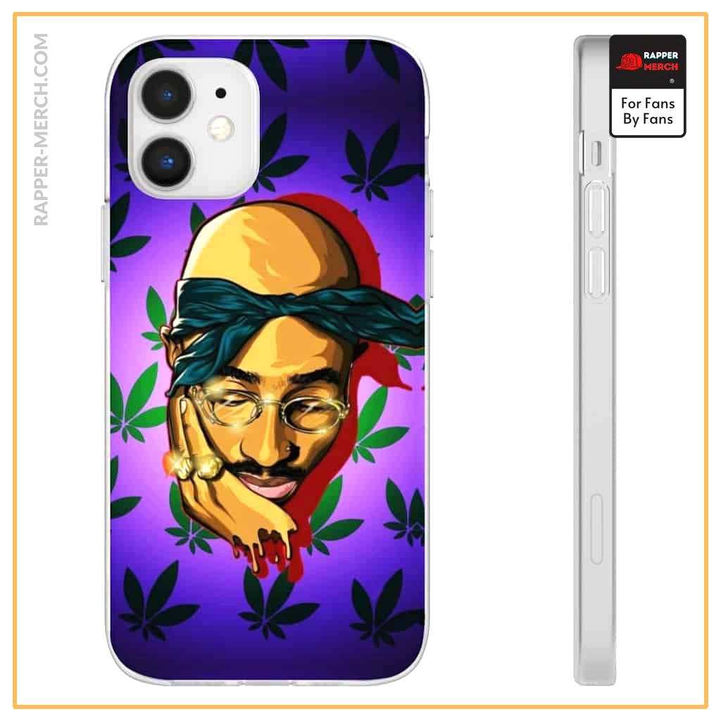 Tupac Shakur Vector Drip Marijuana Art Dope iPhone 12 Case RM0310