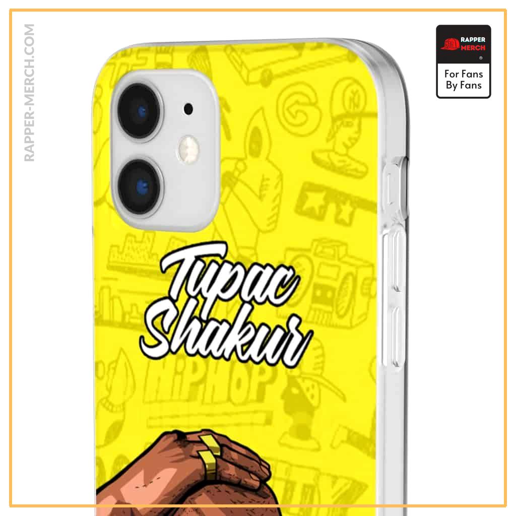 American Rapper Tupac Amaru Shakur Art Yellow iPhone 12 Case RM0310
