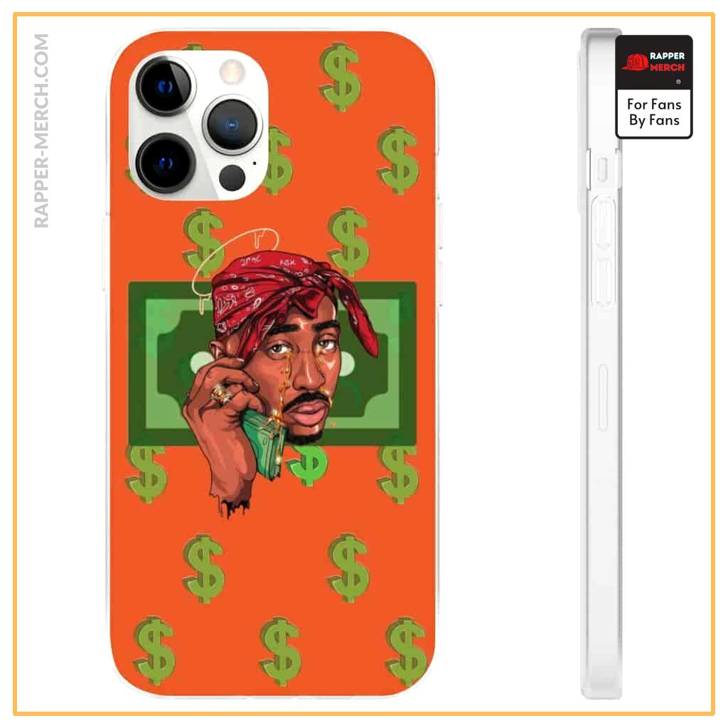 Tupac Makaveli Shakur Dollar Art Cool Orange iPhone 12 Case RM0310