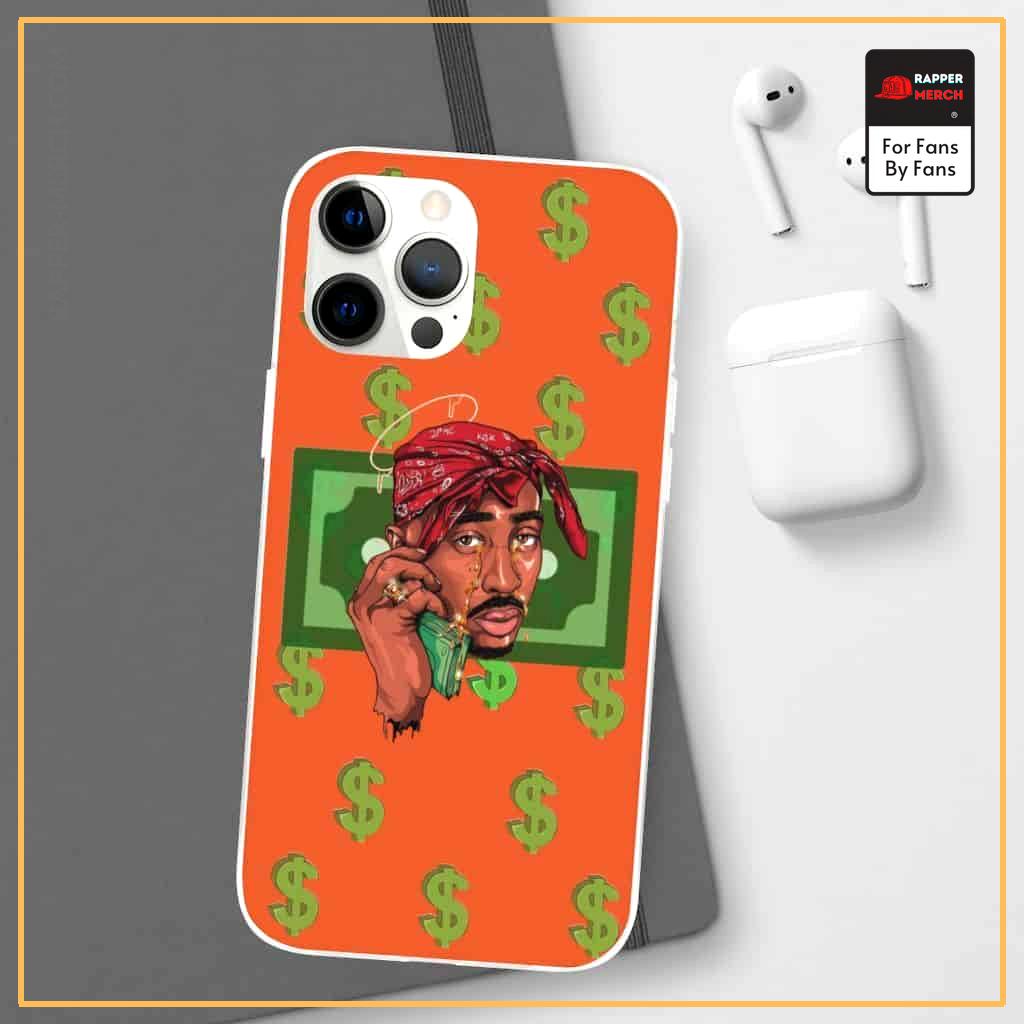 Tupac Makaveli Shakur Dollar Art Cool Orange iPhone 12 Case RM0310