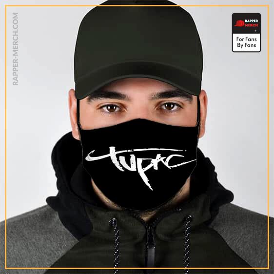 90s Rap Legend Tupac Amaru Signature Black Cloth Face Mask RM0310