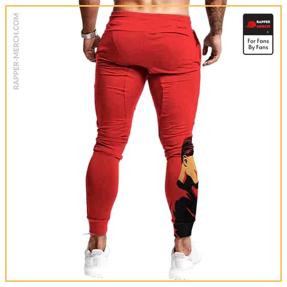 All Eyez On Me Tupac Shakur Side View Portrait Red Joggers RM0310