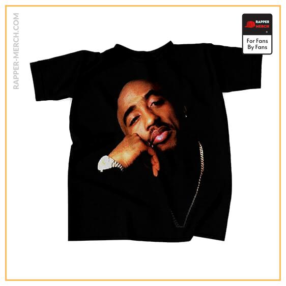 Amazing Tupac Shakur Face Black T-Shirt RM0310