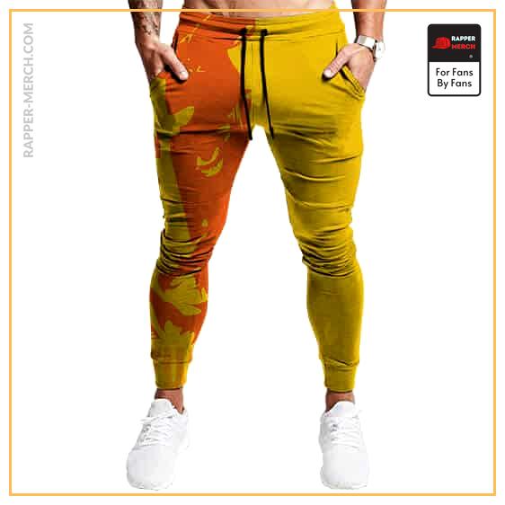 American Rapper 2Pac Shakur Silhouette Yellow Jogger Pants RM0310