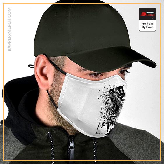 American Rapper Eminem Artwork White Cloth Face Mask RM0310