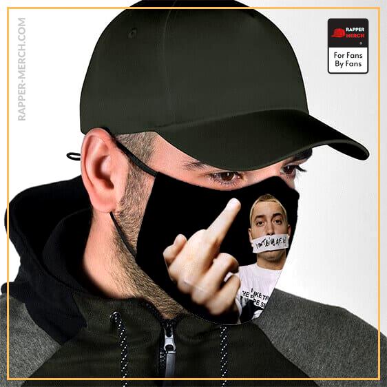 American Rapper Eminem Dirty Finger Badass Cloth Face Mask RM0310