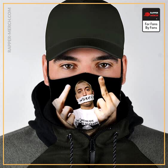 American Rapper Eminem Dirty Finger Badass Cloth Face Mask RM0310