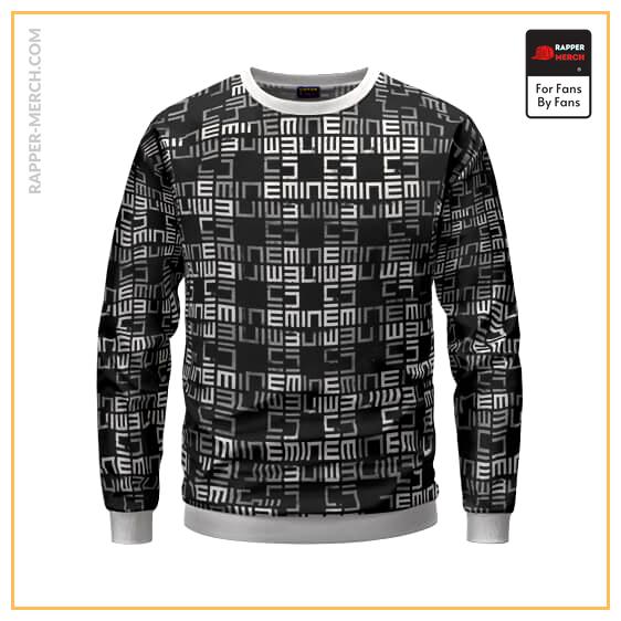 American Rapper Eminem Name Glyphic Pattern Sweatshirt RM0310