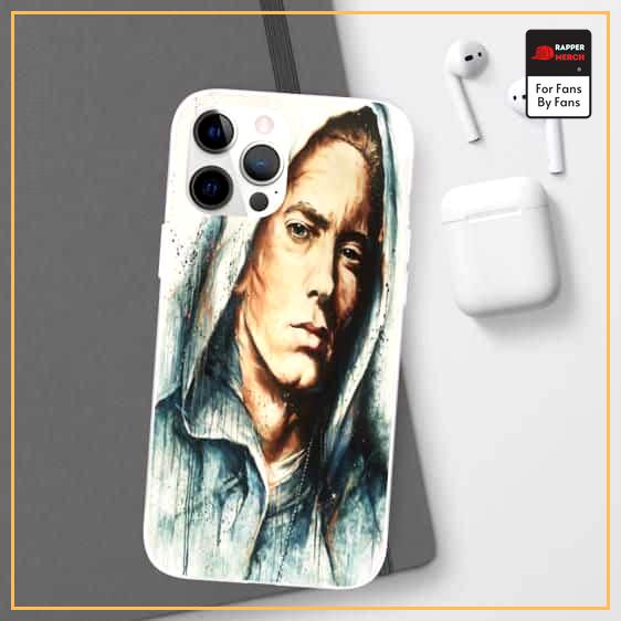 American Rapper Eminem Portrait Drip Art iPhone 12 Case RM0310