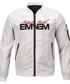 American Rapper Eminem Rap God Amazing White Bomber Jacket RM0310
