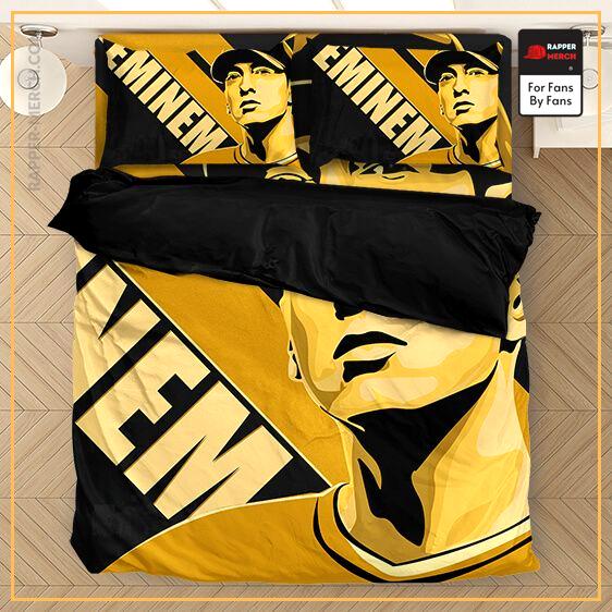 American Rapper Eminem Yellow Name Logo Bedclothes RM0310