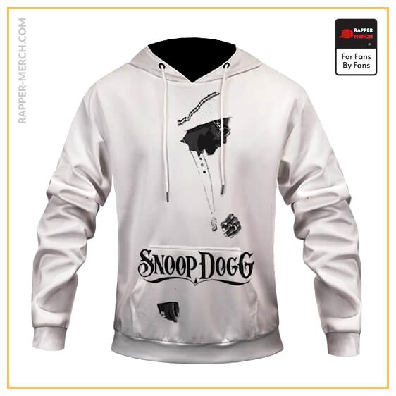 American Rapper Snoop Dogg Artwork White Pullover Hoodie RM0310