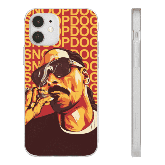 American Rapper Snoop Dogg Smoking Pop Art iPhone 12 Bumper RM0310