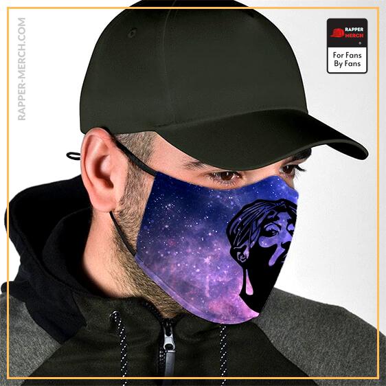 American Rapper Tupac Amaru Shakur Purple Galaxy Face Mask RM0310