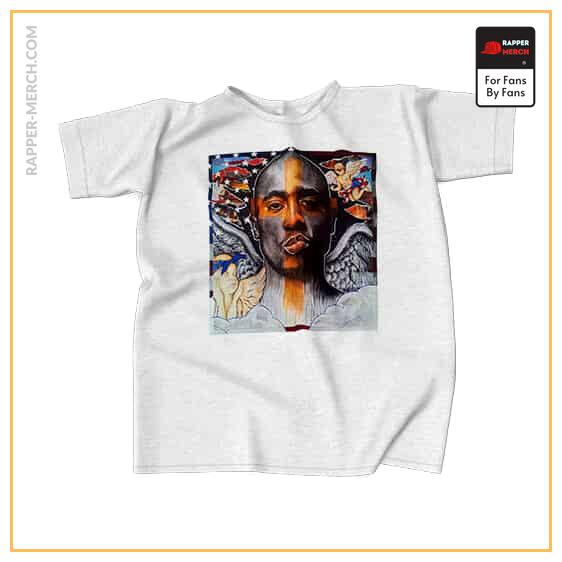 Angel Tupac Amaru Colorful Artwork T-Shirt RM0310